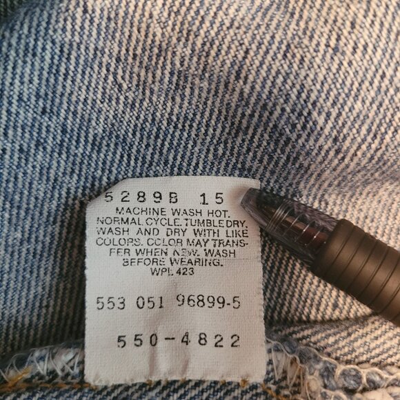 Vtg Levi's Jeans 550 Acid Wash Mens 40x32 Measures 38x32 USA 80's Relaxed - Picture 5 of 10